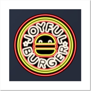 Joyful Burger Logo Neon Sign from The Amazing World of Gumball Top Left Posters and Art